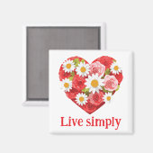 Wees vriendelijk bloemenmagneet magneet (Voorkant / Achterkant)