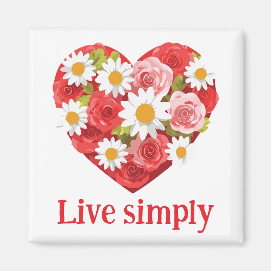 Wees vriendelijk bloemenmagneet magneet (Voorkant)