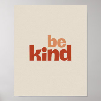 Wees Vriendelijk – Boho Typografie Kunst Poster