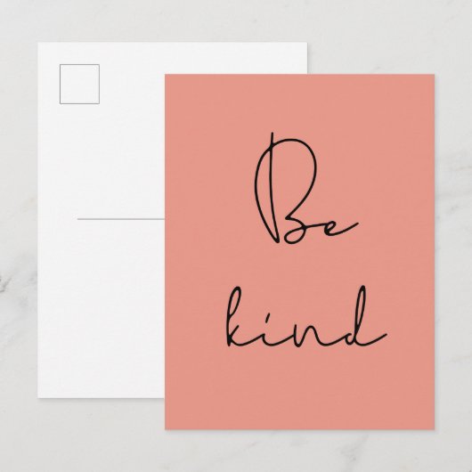 Wees vriendelijk briefkaart (Voorkant / Achterkant)