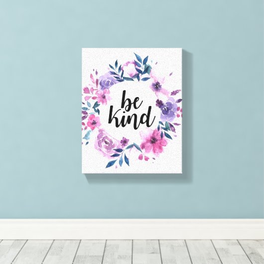 Wees vriendelijk canvas (Insitu (Houten vloer))