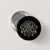 Wees vriendelijk citaat Schattigee typograaf Butto Ronde Button 3,2 Cm (Voorkant /achterkant)