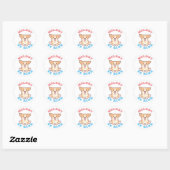 Wees vriendelijk Corgi Ronde Sticker (Vel)