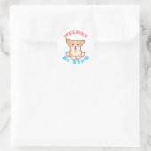 Wees vriendelijk Corgi Ronde Sticker (Tas)