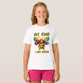 Wees vriendelijk dat ik autisme heb t-shirt (Voorkant volledig)