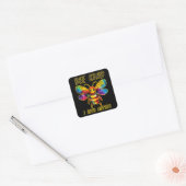 Wees vriendelijk dat ik autisme heb vierkante sticker (Envelop)
