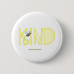Wees vriendelijk - een positief woord ronde button 5,7 cm