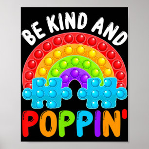 Wees vriendelijk en maak kennis met autisme Rainbo Poster
