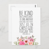 Wees vriendelijk en meelevend, Efeziërs 4:32 Briefkaart (Voorkant / Achterkant)
