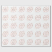 Wees vriendelijk | Faux Roos Gold en Blush Kerstmi Cadeaupapier (Vlak)