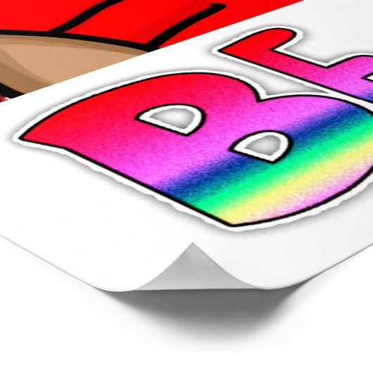 Wees vriendelijk | Fijne Colour Laughing Poster (Hoek)