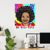 Wees vriendelijk | Fijne Colour Laughing Poster (Thuiskantoor)