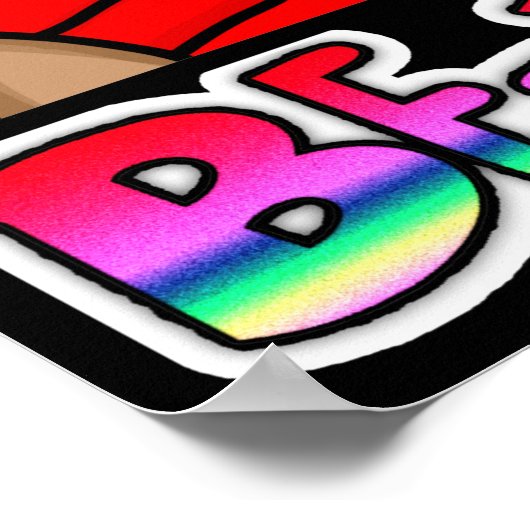 Wees vriendelijk | Fijne Colour Laughing Poster (Hoek)