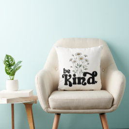 Wees vriendelijk Floral Daisies Sierkussen