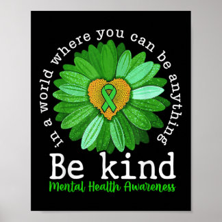 Wees vriendelijk Geestelijke Gezondheid Bewustzijn Poster