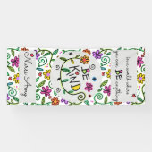 Wees vriendelijk gepersonaliseerde school verpleeg spandoek (Horizontaal)