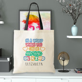 Wees vriendelijk gewaagd kleurrijk Inspirerend ler Tote Bag