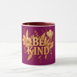 Wees Vriendelijk | Gouden Bloem Inspiratie Combo M Mok