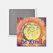 Wees vriendelijk grillige kleurrijke populaire ple magneet (Voorkant / Achterkant)