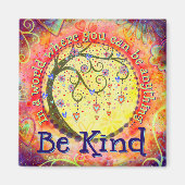 Wees vriendelijk grillige kleurrijke populaire ple magneet (Voorkant)