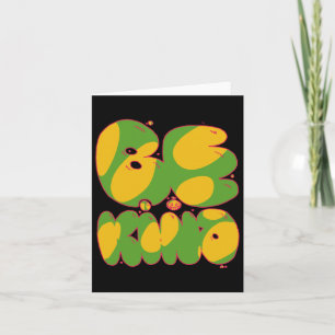 Wees vriendelijk groen en goud 01 Sticker Kaart