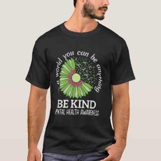 Wees vriendelijk groen lint Tal Health Awareness T-shirt