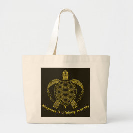 Wees vriendelijk grote tote bag