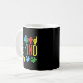 Wees Vriendelijk Hand Gebarentaal Puzzel Au Bewust Koffiemok (Voorkant links)