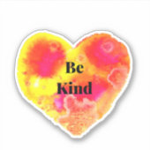 Wees vriendelijk hart Sticker (Voorkant)