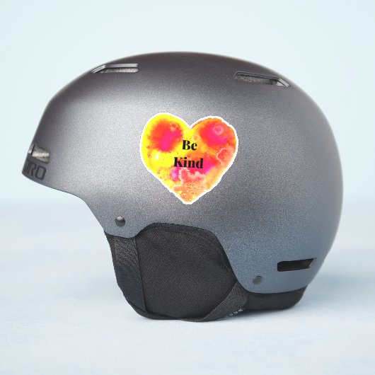 Wees vriendelijk hart Sticker (Helm Zijkant)