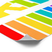 Wees vriendelijk hartrinboog positief slogan vierk poster (Hoek)