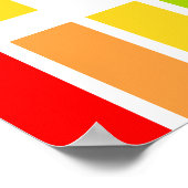 Wees vriendelijk hartrinboog strepen positieve slo poster (Hoek)