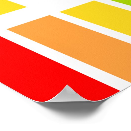 Wees vriendelijk hartrinboog strepen positieve slo poster (Hoek)