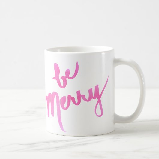 Wees vriendelijk (& Helder Roze!) Handvol Koffiemok (Rechts)