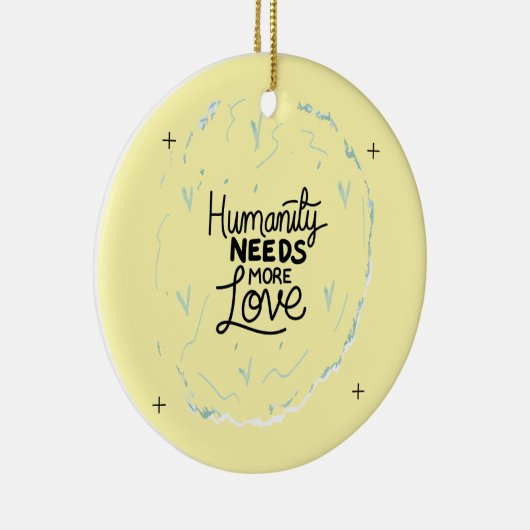 Wees vriendelijk Herinneringsontwerp Keramisch Ornament (Rechts)