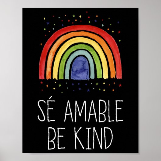 Wees Vriendelijk In Het Spaans Se Amable - Aanmoed Poster (Voorkant)