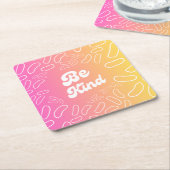 Wees vriendelijk inspiratie kartonnen onderzetters (Schuin)