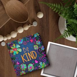 Wees vriendelijk Inspirativity Trendy Floral Fun B Magneet