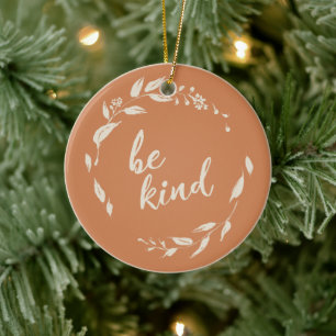 Wees Vriendelijk Inspirerende Citaat Terracotta Kr Keramisch Ornament