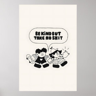 Wees Vriendelijk Japanse Abstracte Bauhaus Formule Poster