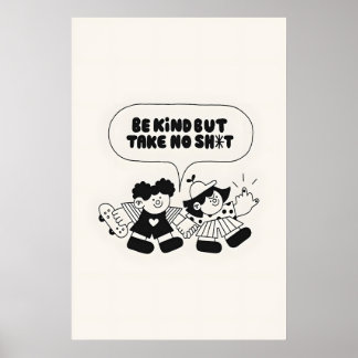 Wees Vriendelijk Japanse Abstracte Bauhaus Formule Poster