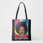 Wees vriendelijk | Kleurenmeisje | Pop Art Tote Bag (Voorkant)