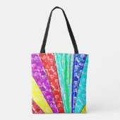 Wees vriendelijk | Kleurenmeisje | Pop Art Tote Bag (Achterkant)