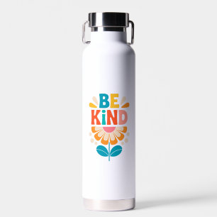 Wees vriendelijk kleurrijke bloem - Inspirerend po Waterfles