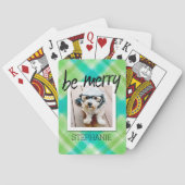 Wees vriendelijk kleurrijke moderne Waterverf fees Pokerkaarten (Achterkant)