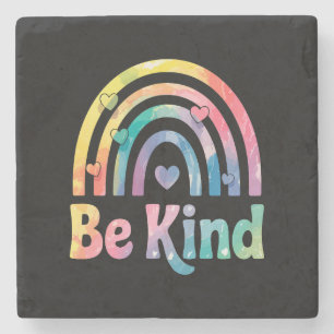 Wees vriendelijk kleurrijke regenboog - Inspireren Stenen Onderzetter