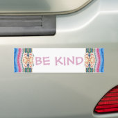Wees Vriendelijk Mandala-ontwerp Bumpersticker (Op auto)