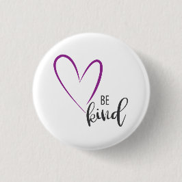 Wees vriendelijk met hart, liefde, rendie, Button
