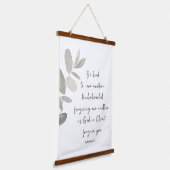 Wees vriendelijk minimalistisch botanisch hangend wandkleed (Gebogen)