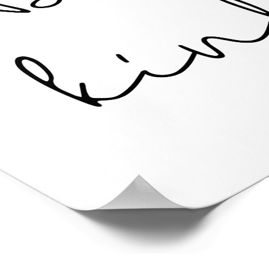 Wees vriendelijk minimalistisch poster (Hoek)